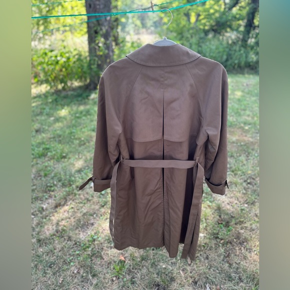 Vintage wool lined brown belted feminine trench misty harbor - Picture 9 of 11